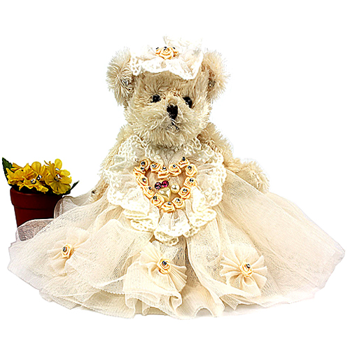 Key Chain - Wedding Dress Teddy Bear - KC-B22017H